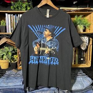 Hank Jr. 2022 Concert Tee Mens XL Black Blue Country Music Band Tour Shirt